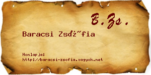 Baracsi Zsófia névjegykártya