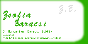 zsofia baracsi business card