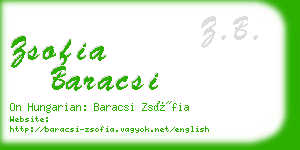 zsofia baracsi business card